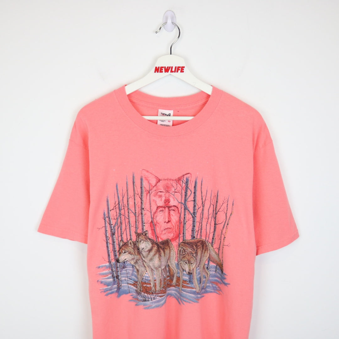 Vintage 90's Wolf Nature Tee - L-NEWLIFE Clothing