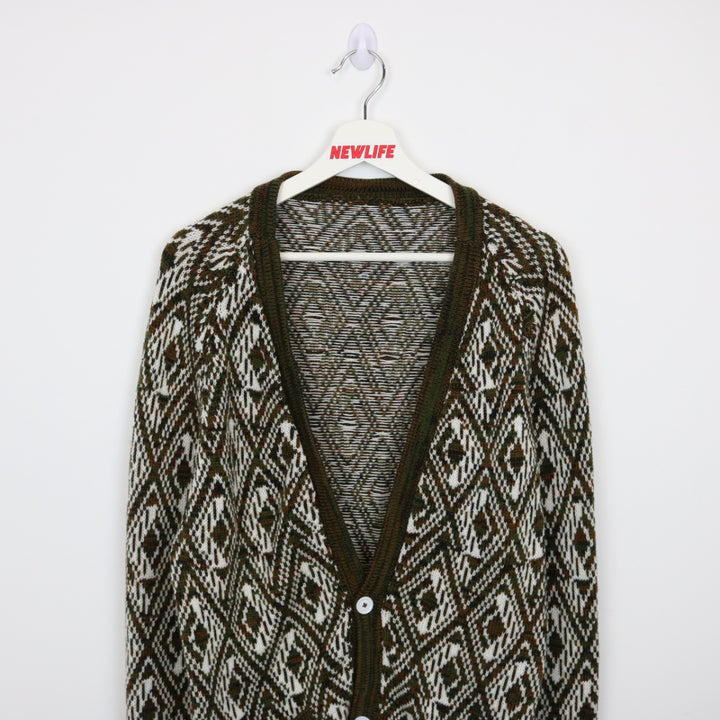 Vintage 90's Patterned Knit Cardigan - S-NEWLIFE Clothing