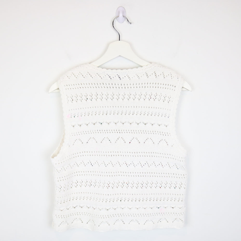 Vintage 90's Liz Sport Flower Knit Vest - S-NEWLIFE Clothing