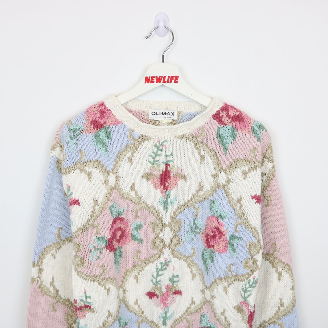 Vintage 90's Climax Floral Knit Sweater - XS-NEWLIFE Clothing