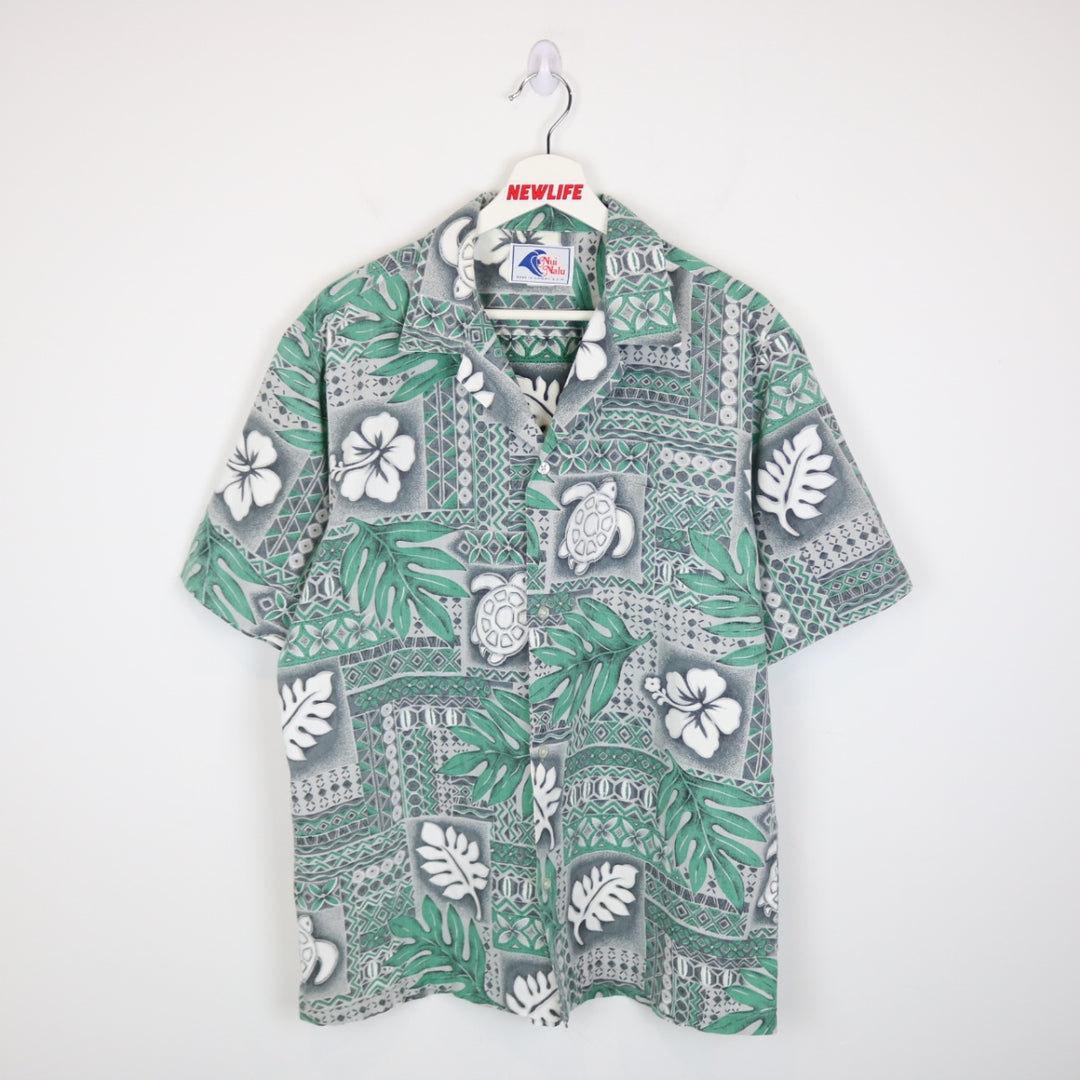 Vintage 80's Nui Nalu Hawaiian Short Sleeve Button Up - L-NEWLIFE Clothing