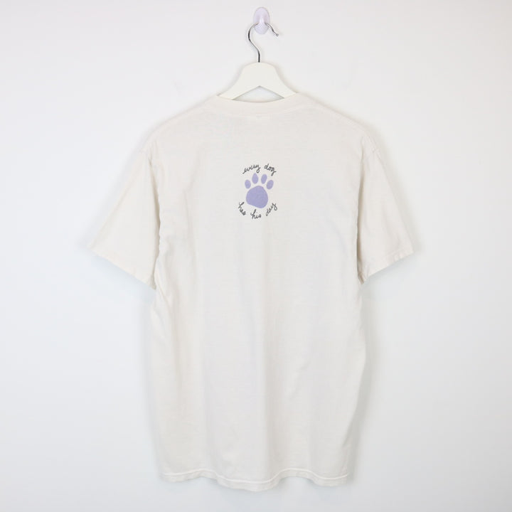 Vintage 2000 Dog Nature Art Tee - M-NEWLIFE Clothing