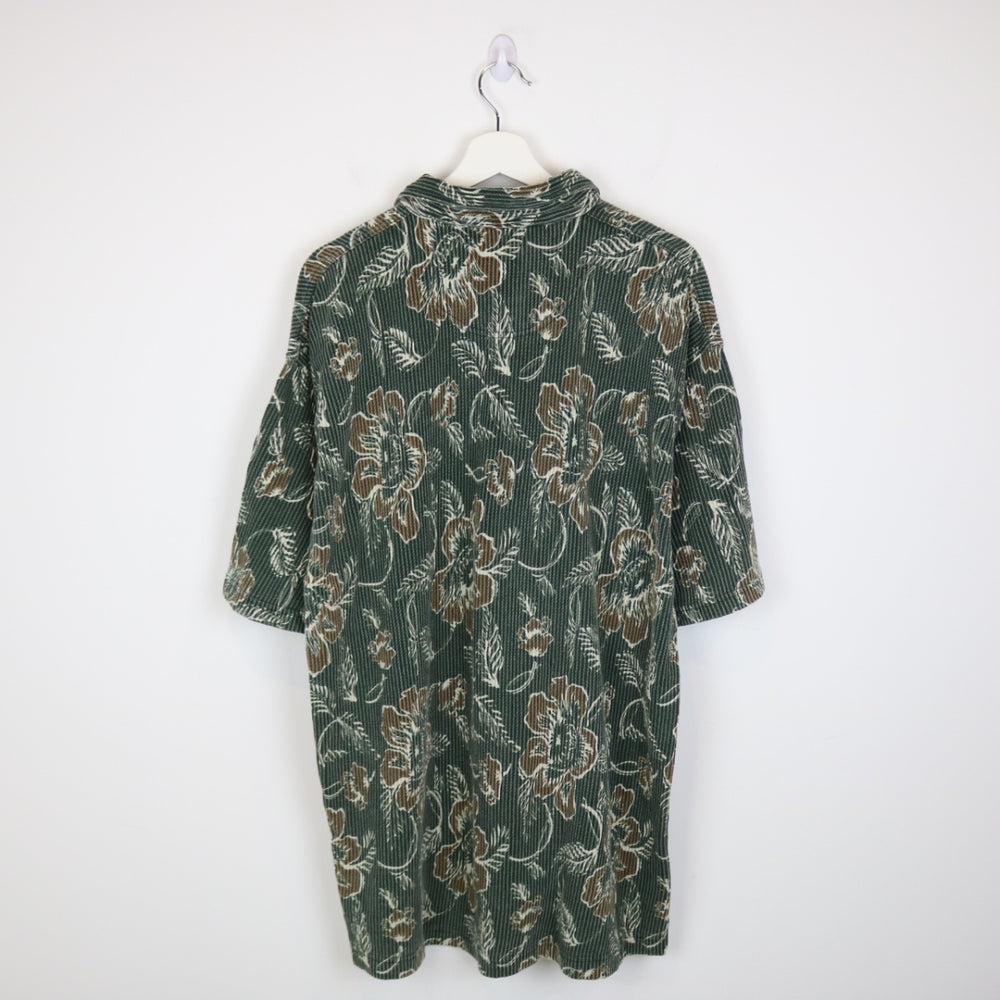 Vintage 90's Muskoka Lakes Textured Flower Polo Shirt - L-NEWLIFE Clothing