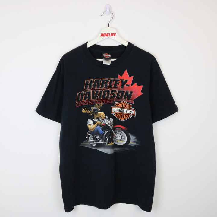 Vintage 00's Harley Davidson Moose on the Loose Tee - L-NEWLIFE Clothing