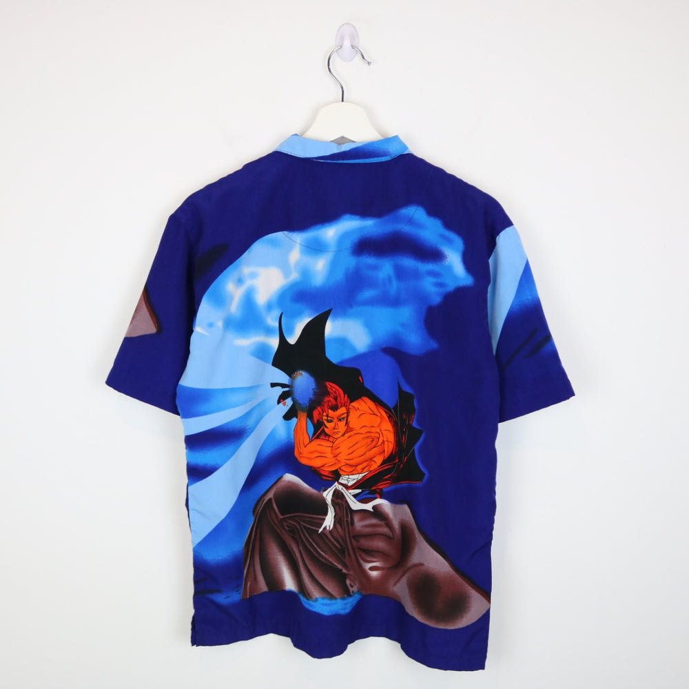 Vintage 00's Anime AOP Short Sleeve Button Up - M-NEWLIFE Clothing