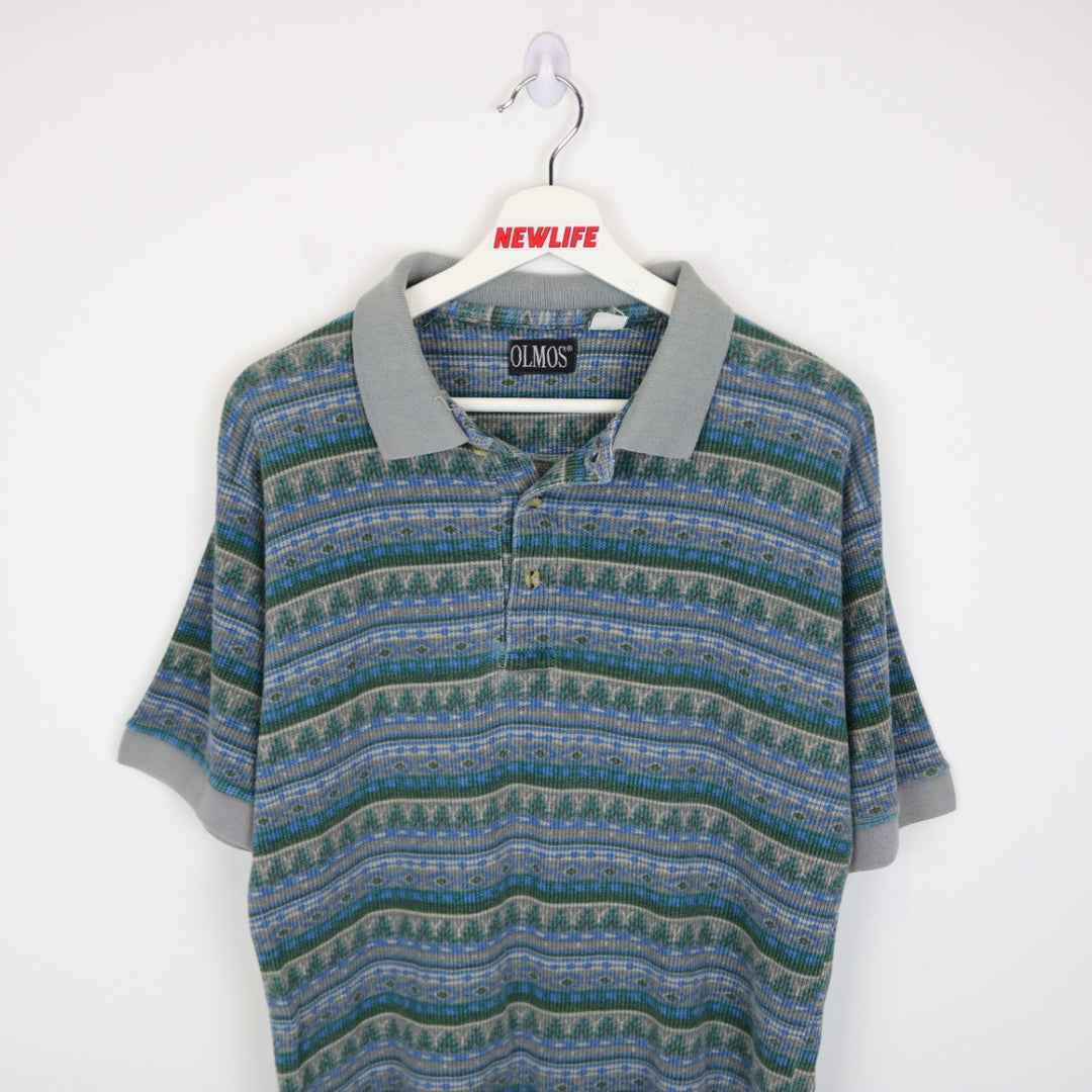 Vintage 90's Patterned Polo Shirt - S-NEWLIFE Clothing