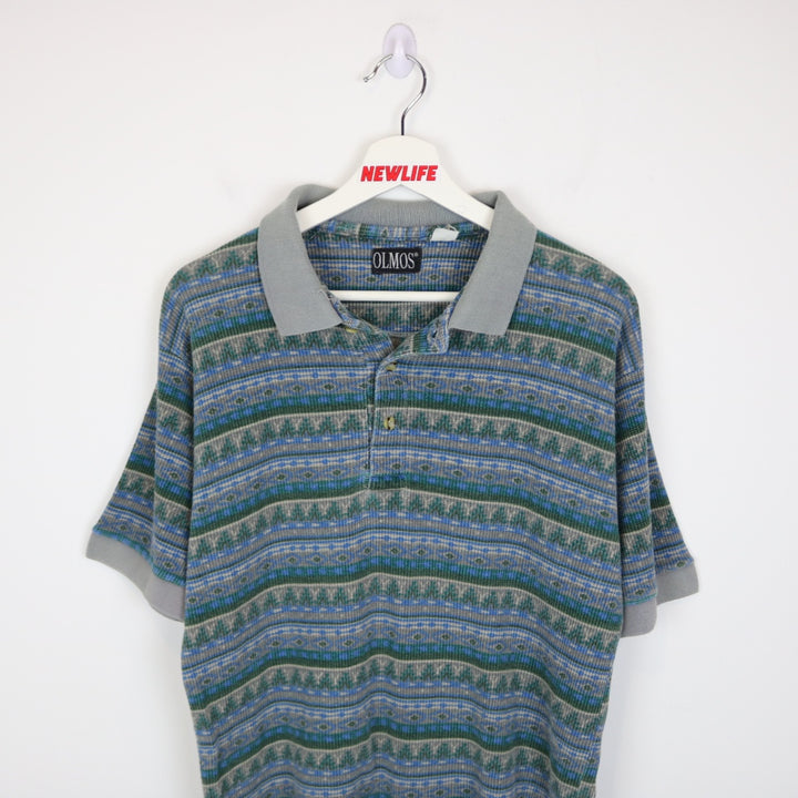 Vintage 90's Patterned Polo Shirt - S-NEWLIFE Clothing