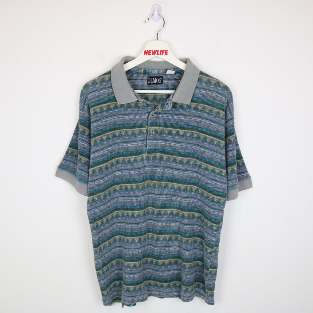 Vintage 90's Patterned Polo Shirt - S-NEWLIFE Clothing