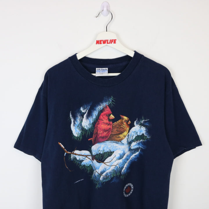 Vintage 90's Bird Nature Jasper Tee - L-NEWLIFE Clothing