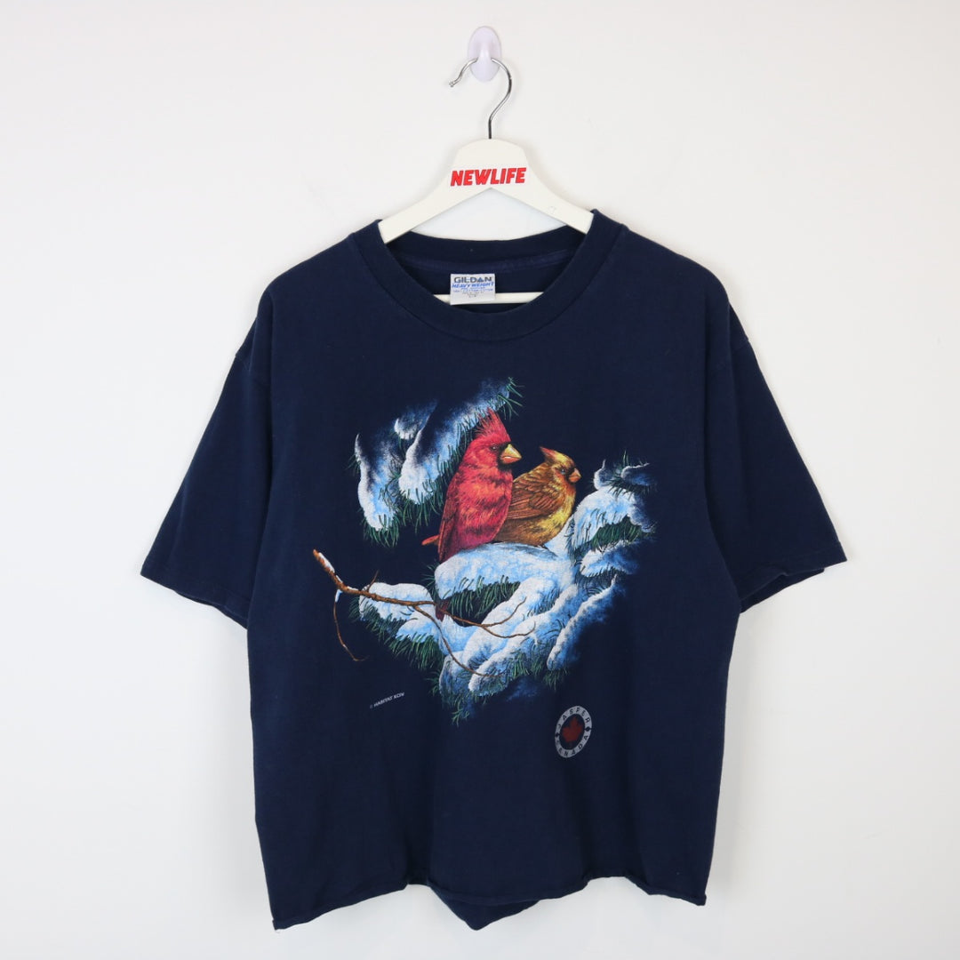 Vintage 90's Bird Nature Jasper Tee - L-NEWLIFE Clothing