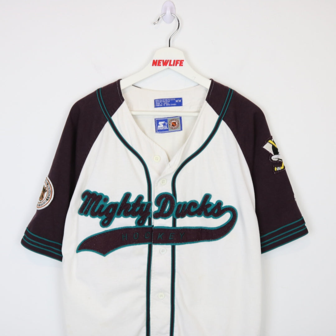 Vintage 90's NHL Mighty Ducks Starter Baseball Jersey - M-NEWLIFE Clothing