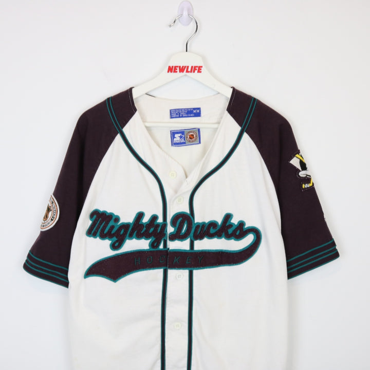 Vintage 90's NHL Mighty Ducks Starter Baseball Jersey - M-NEWLIFE Clothing