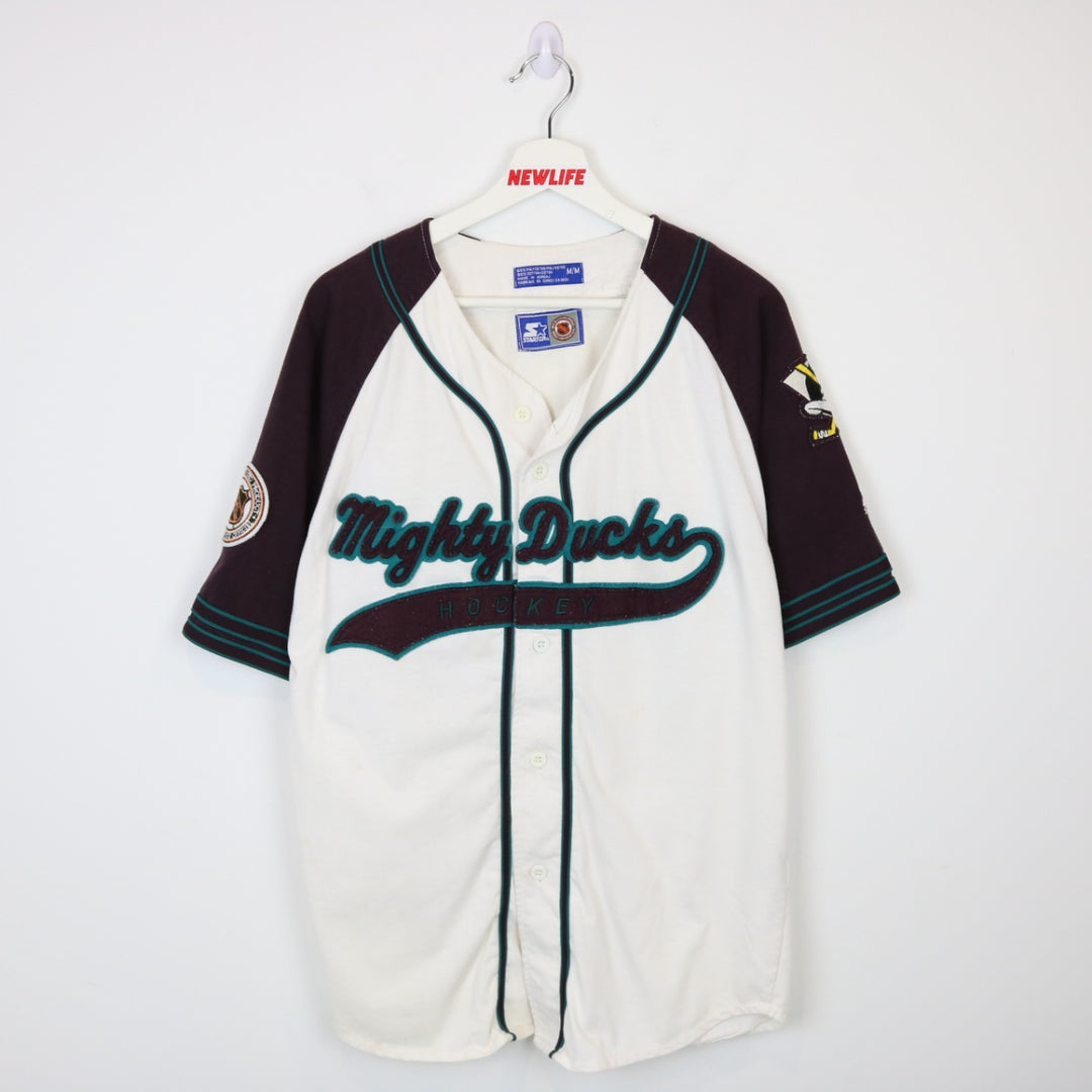 Vintage 90's NHL Mighty Ducks Starter Baseball Jersey - M-NEWLIFE Clothing