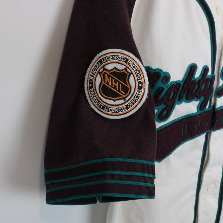 Vintage 90's NHL Mighty Ducks Starter Baseball Jersey - M-NEWLIFE Clothing