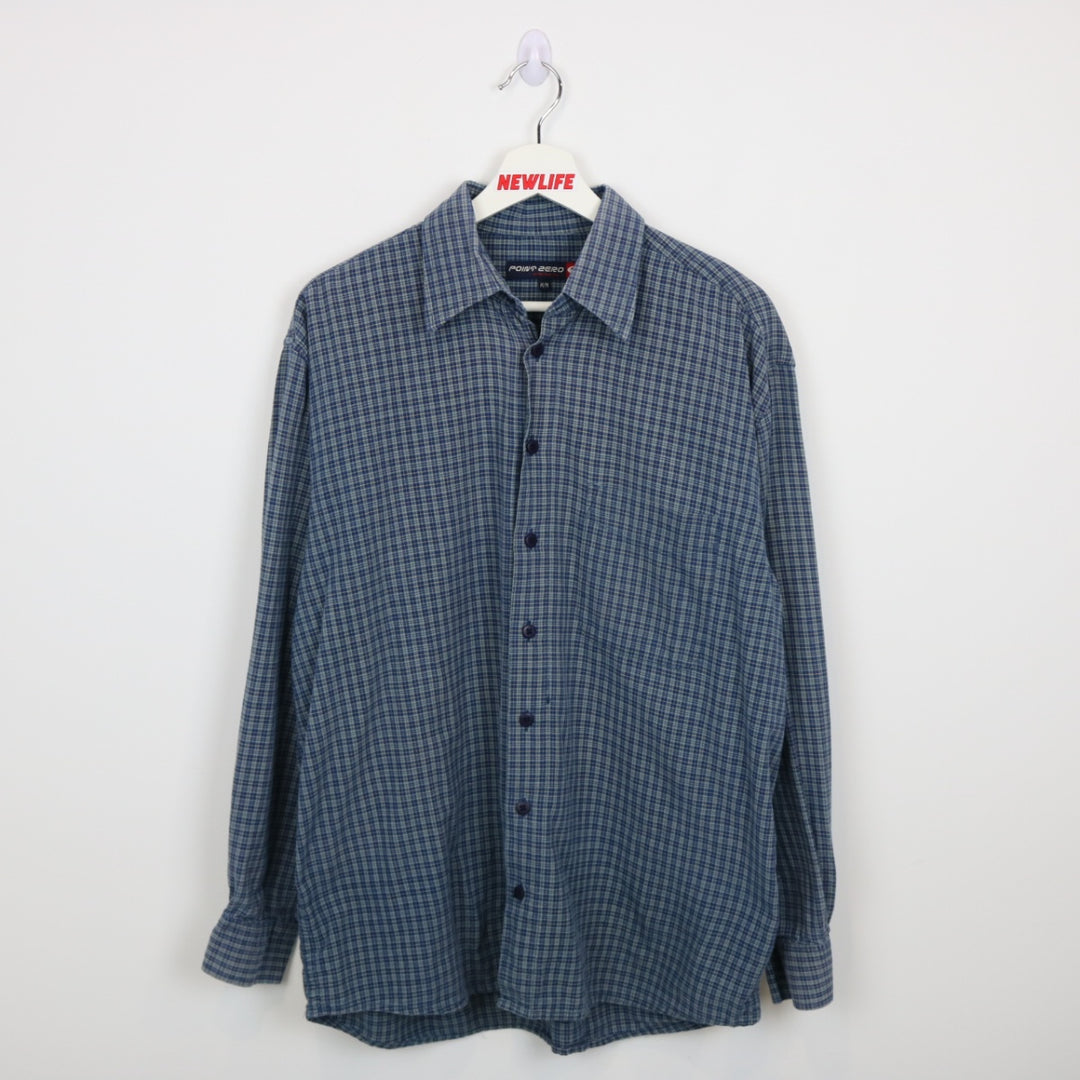 Vintage 90's Point Zero Plaid Button Up - M-NEWLIFE Clothing