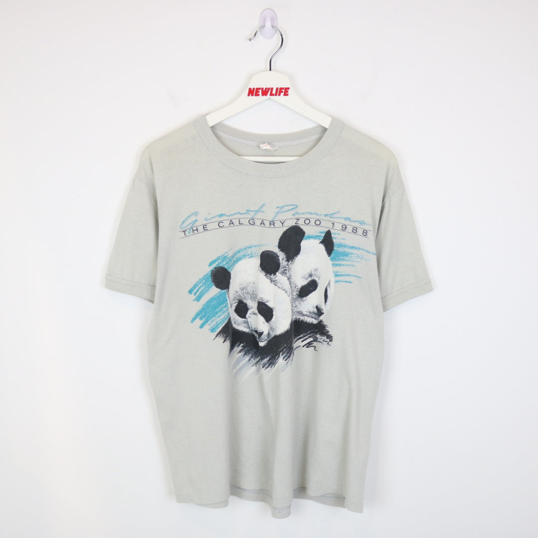 Vintage 1988 Calgary Zoo Panda Nature Ringer Tee - L-NEWLIFE Clothing
