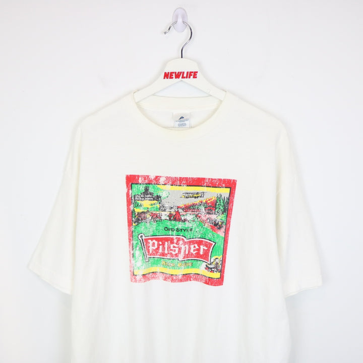 Vintage 00's Pilsner Beer Tee - XL-NEWLIFE Clothing