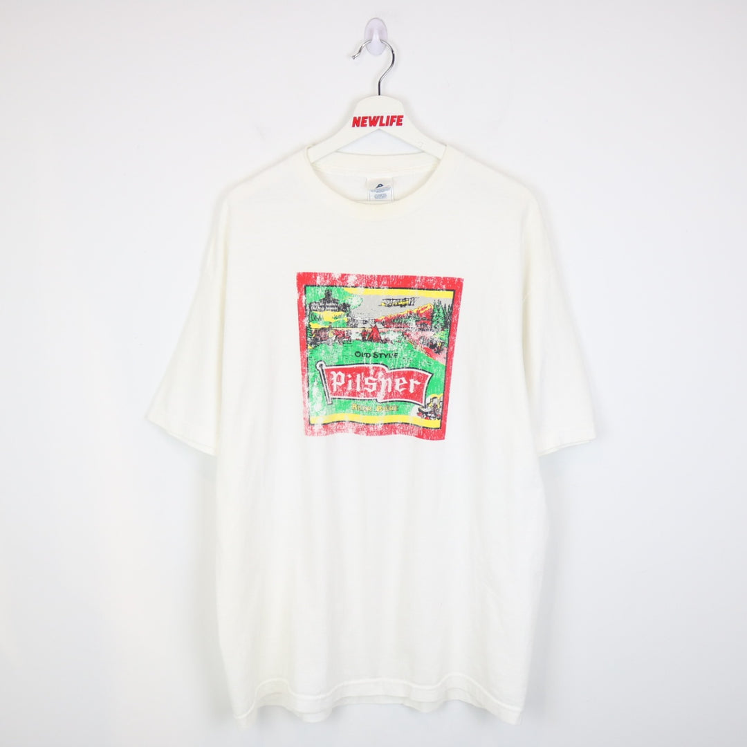 Vintage 00's Pilsner Beer Tee - XL-NEWLIFE Clothing