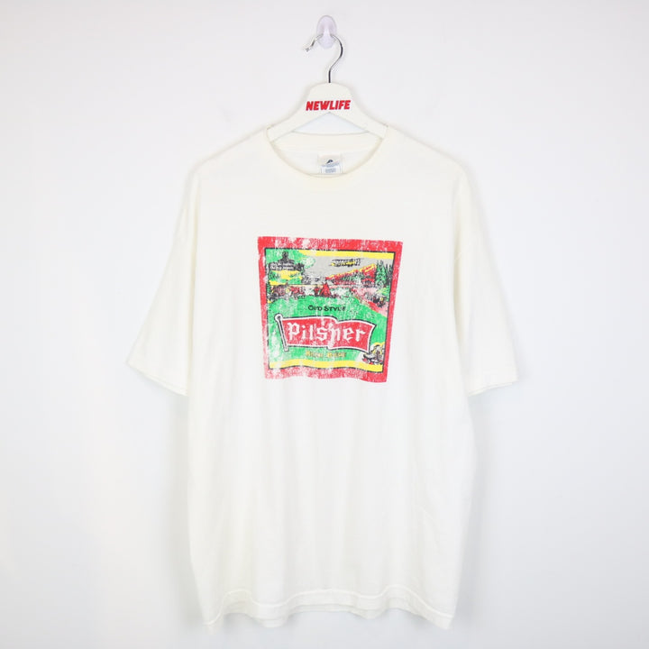 Vintage 00's Pilsner Beer Tee - XL-NEWLIFE Clothing