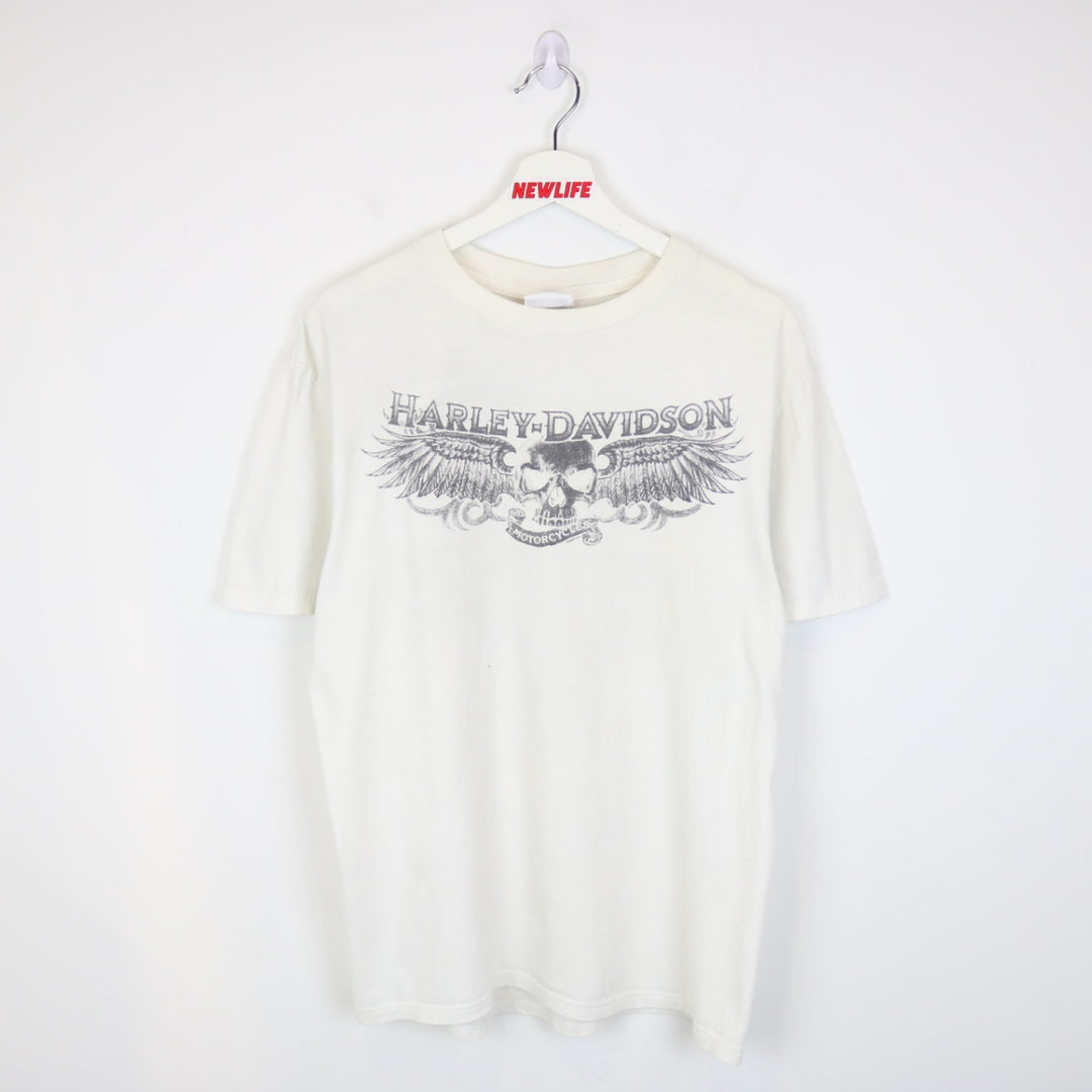 Vintage 2008 Harley Davidson Red Deer Tee - L-NEWLIFE Clothing