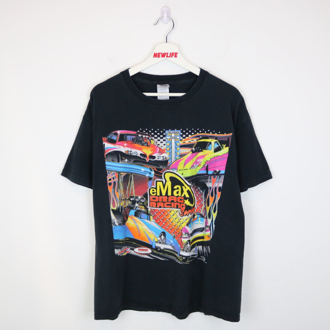 Vintage 00's eMax Drag Racing Tee - L-NEWLIFE Clothing