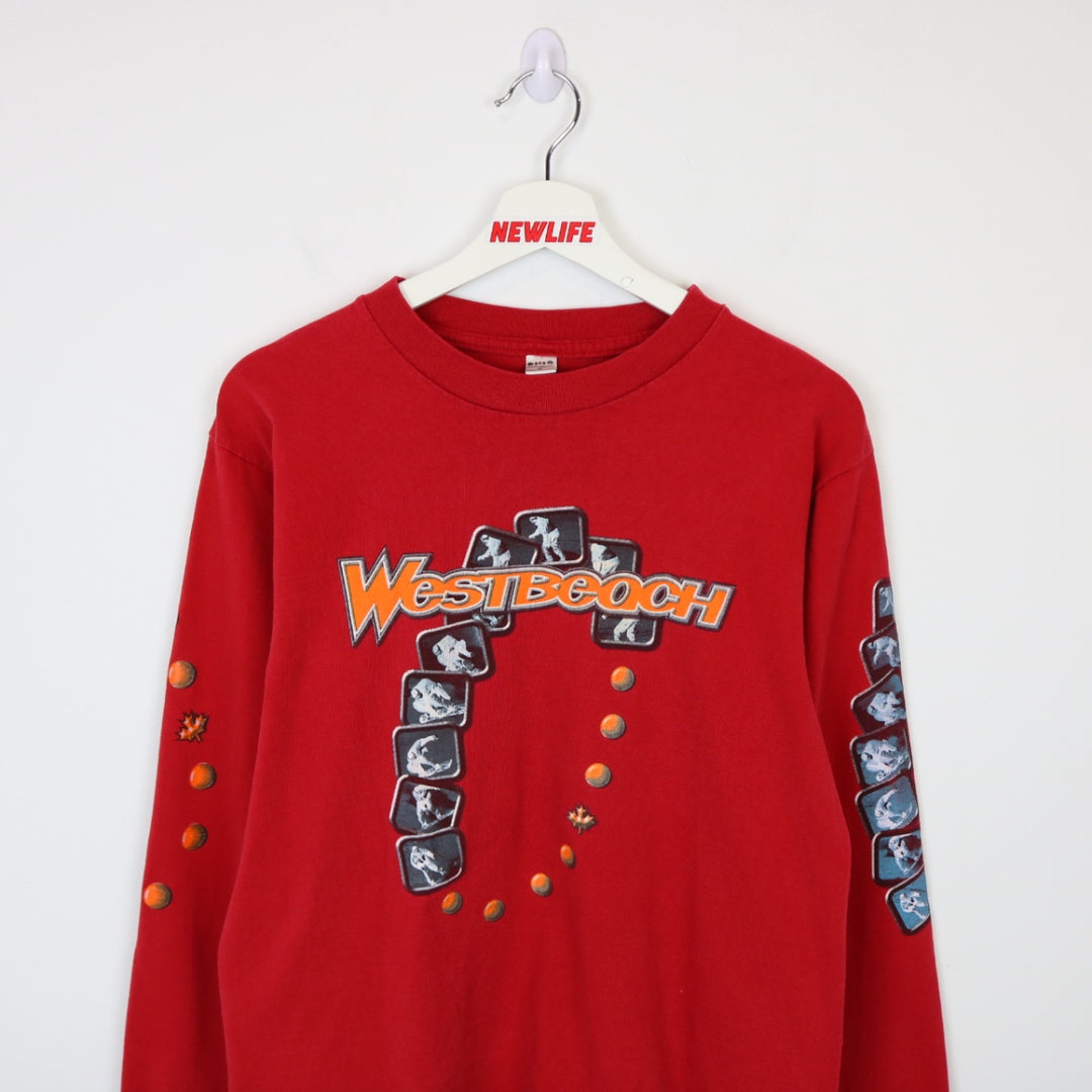 Vintage West Beach Snowboard Long Sleeve Tee - M-NEWLIFE Clothing