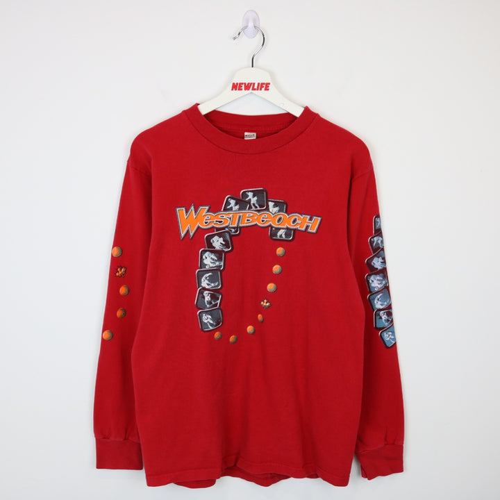 Vintage West Beach Snowboard Long Sleeve Tee - M-NEWLIFE Clothing