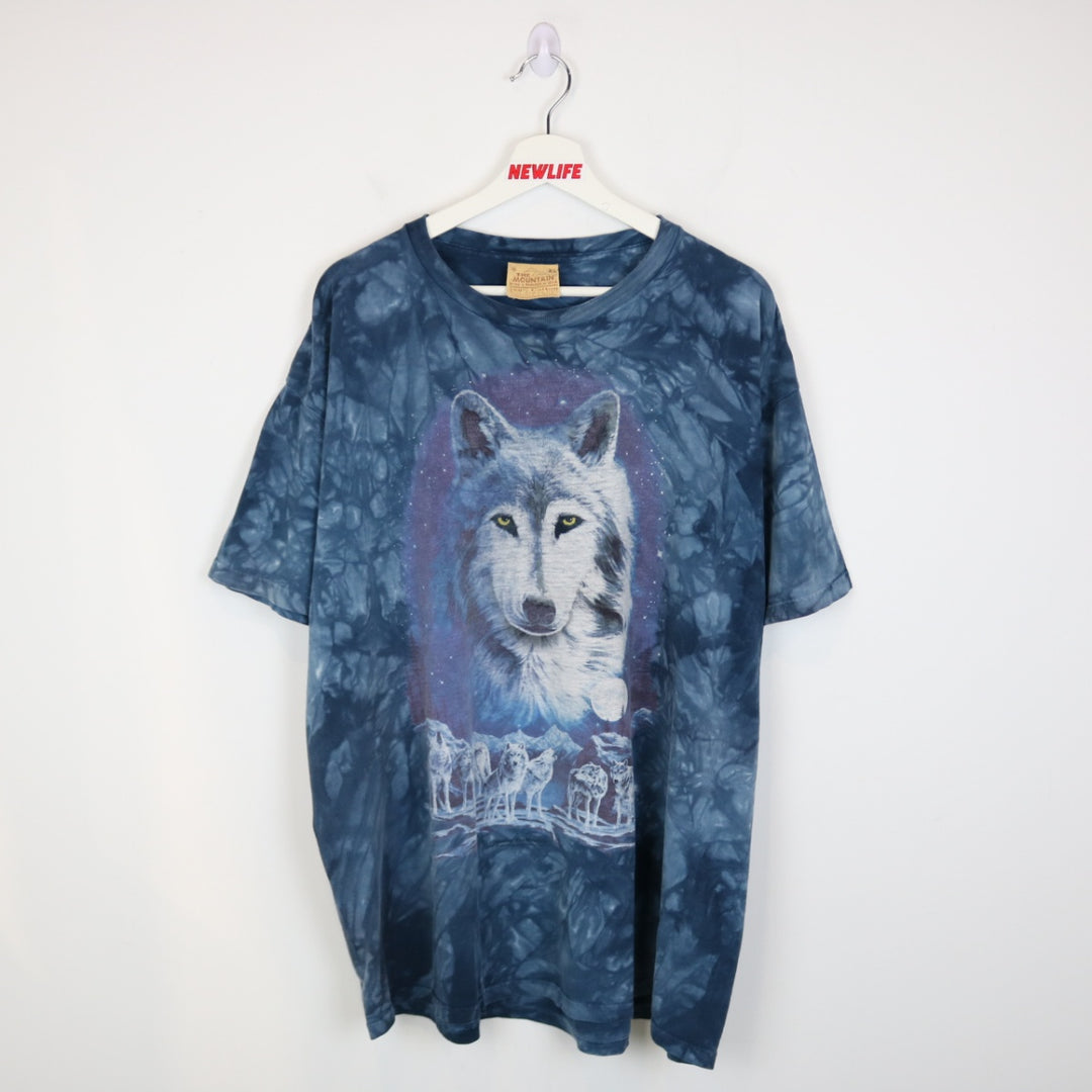 Vintage 90's Wolf Tie Dye Nature Te - XL-NEWLIFE Clothing