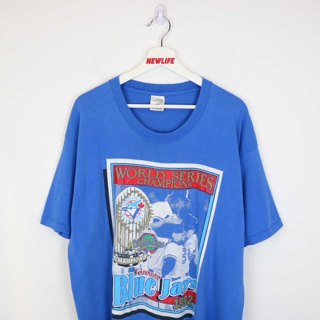 Vintage 1992 Toronto Blue Jays World Series Champions Tee - XL-NEWLIFE Clothing