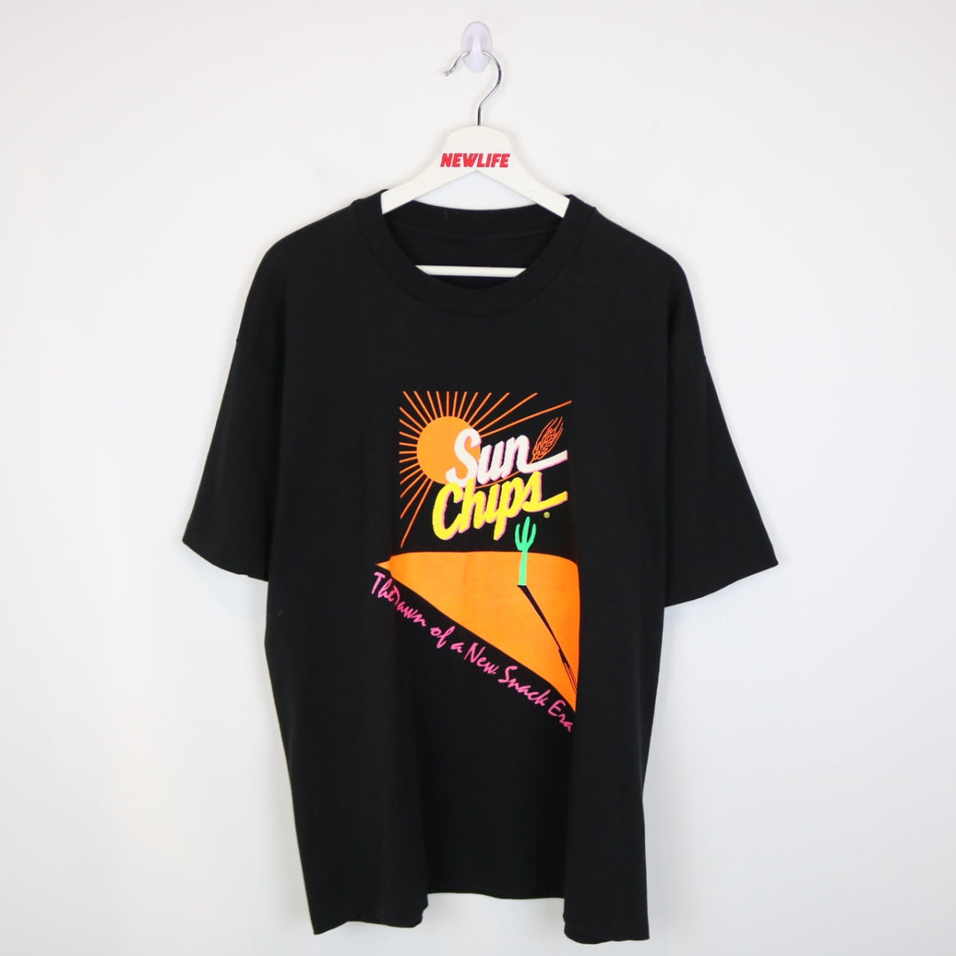 Vintage 90's Sun Chips Dawn of a New Snack Tee - L-NEWLIFE Clothing