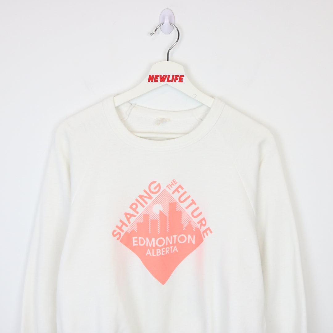 Vintage 80's Shaping the Future Edmonton Crewneck - M-NEWLIFE Clothing