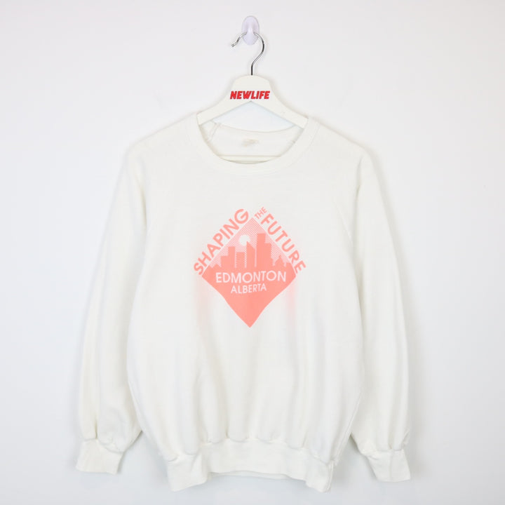 Vintage 80's Shaping the Future Edmonton Crewneck - M-NEWLIFE Clothing