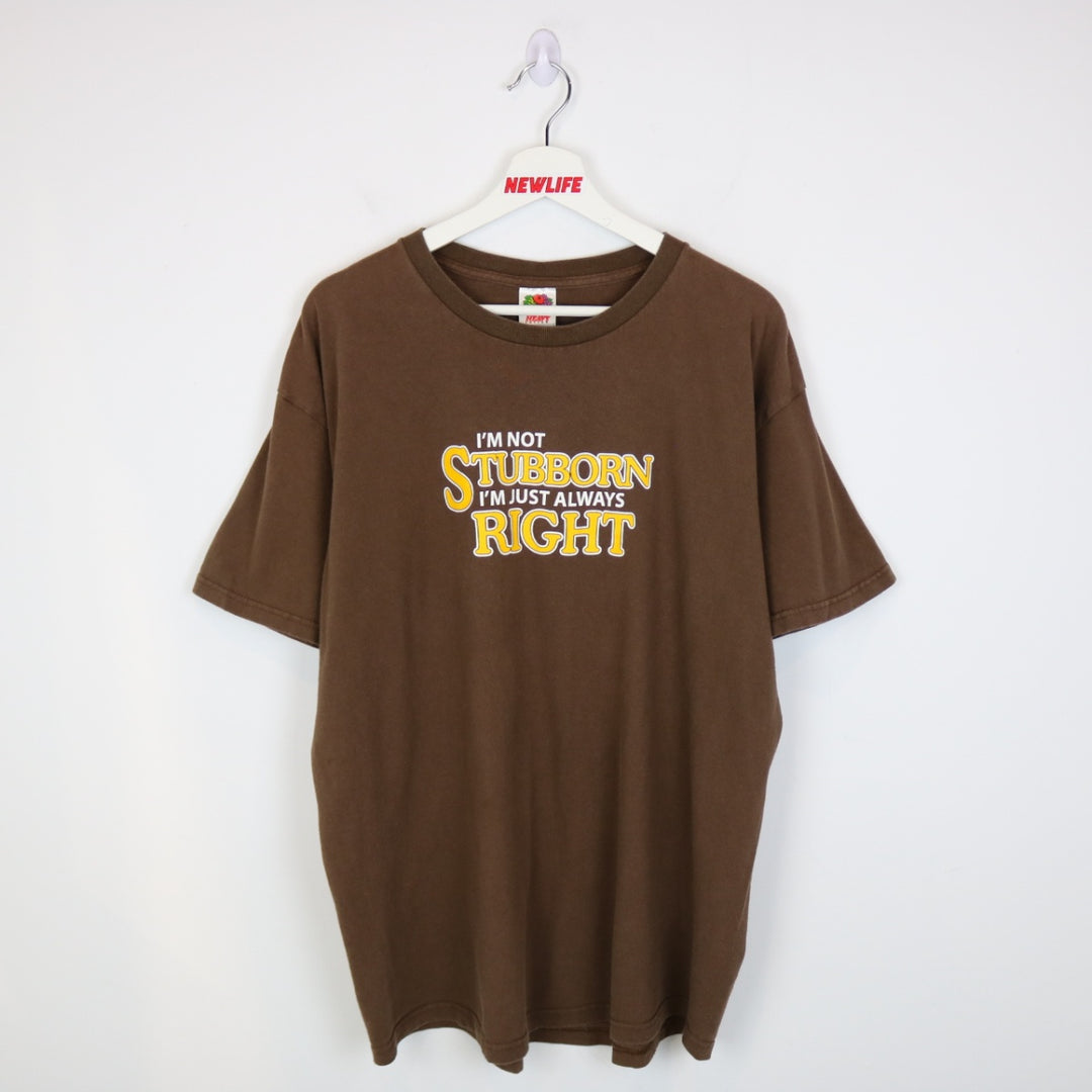 Vintage 00's I'm Not Stubborn Tee - XL-NEWLIFE Clothing