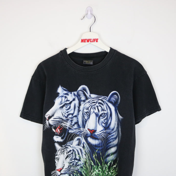 Vintage 00's White Tiger Nature Tee - M-NEWLIFE Clothing
