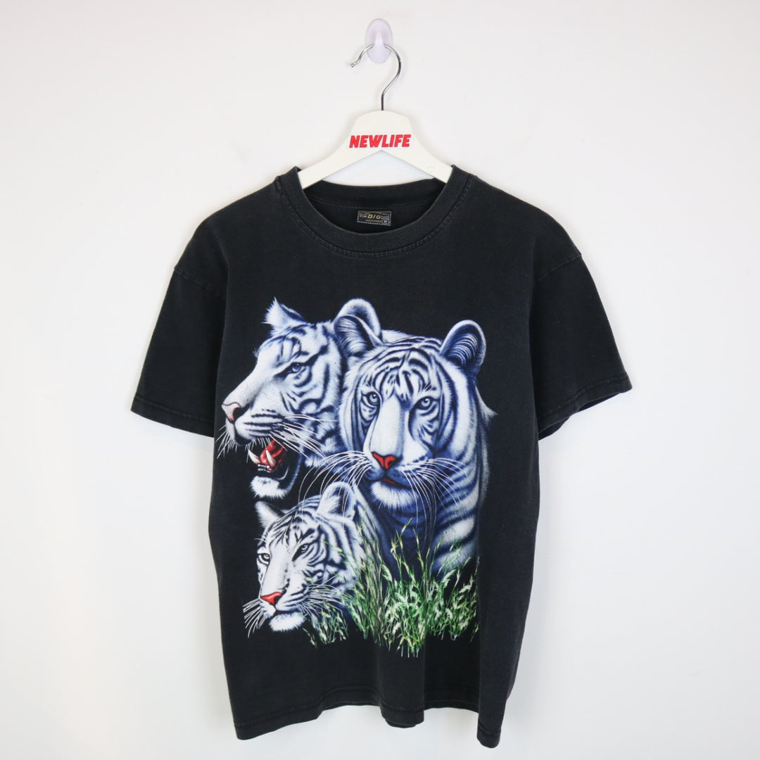 Vintage 00's White Tiger Nature Tee - M-NEWLIFE Clothing