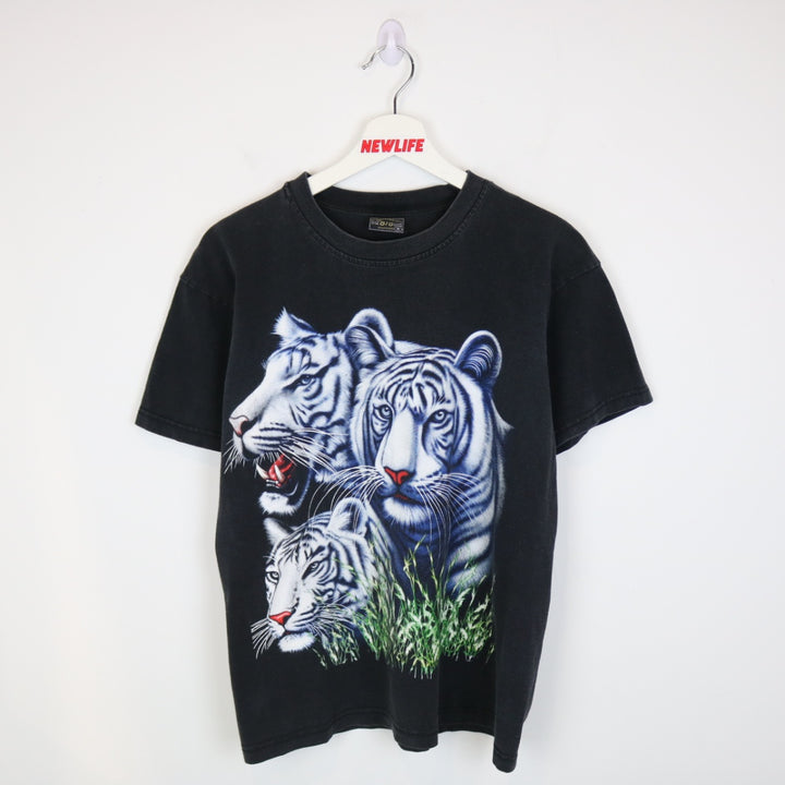 Vintage 00's White Tiger Nature Tee - M-NEWLIFE Clothing