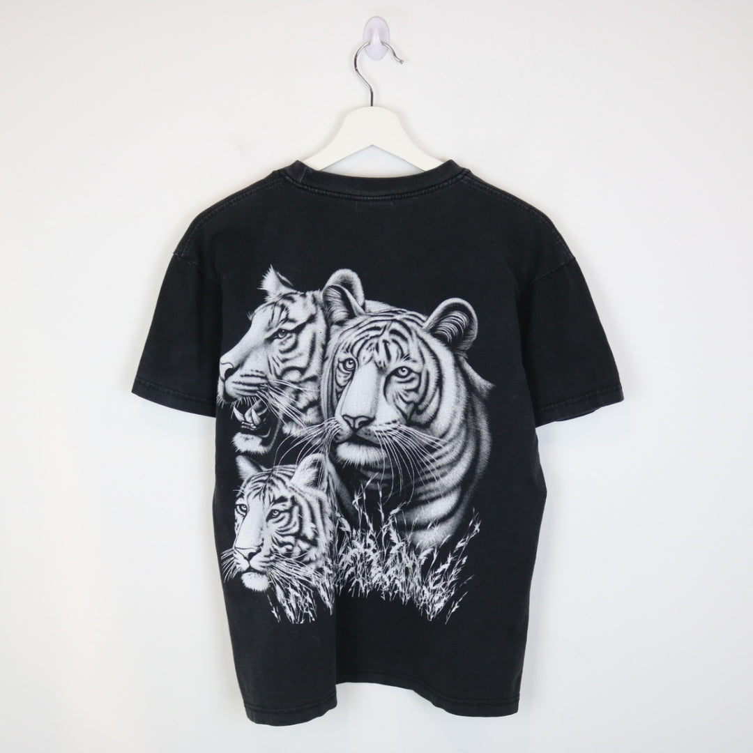 Vintage 00's White Tiger Nature Tee - M-NEWLIFE Clothing