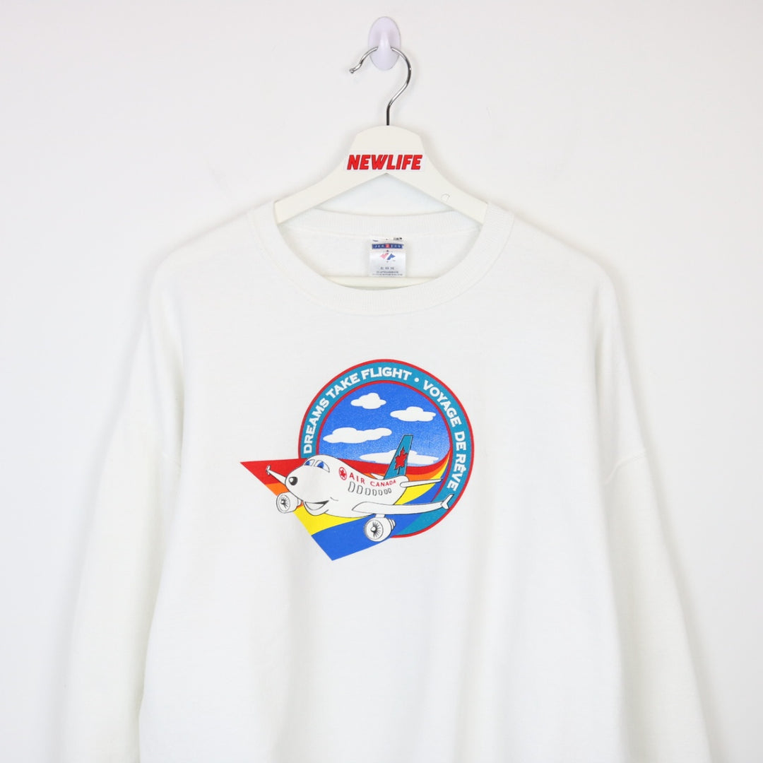 Vintage 00's Air Canada Take Flight Crewneck - XL-NEWLIFE Clothing