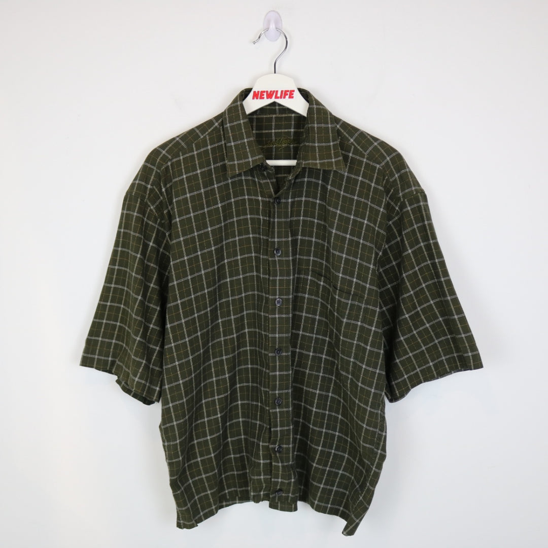 Vintage 00's Jack Lipson Plaid Short Sleeve Button Up - M-NEWLIFE Clothing