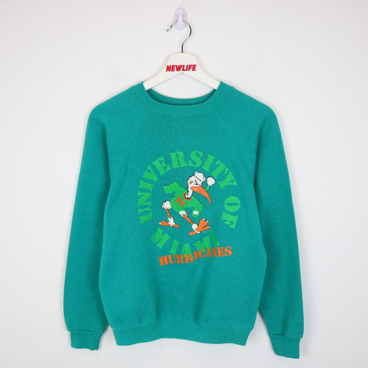 Vintage 80's University of Miami Hurricanes Crewneck - XS-NEWLIFE Clothing