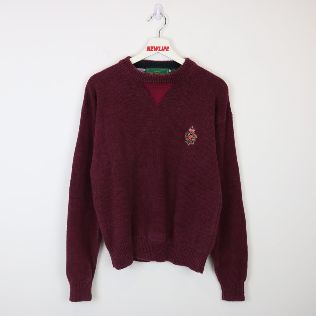 Vintage 90's Hunting Horn Knit Sweater - S-NEWLIFE Clothing