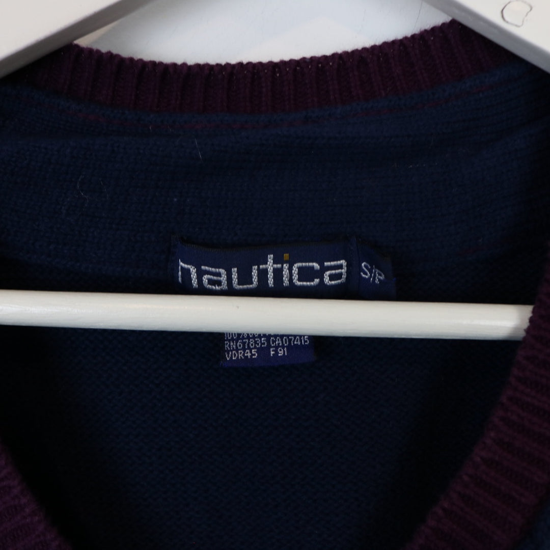 Vintage 90's Nautica Skiing Knit Sweater - S-NEWLIFE Clothing