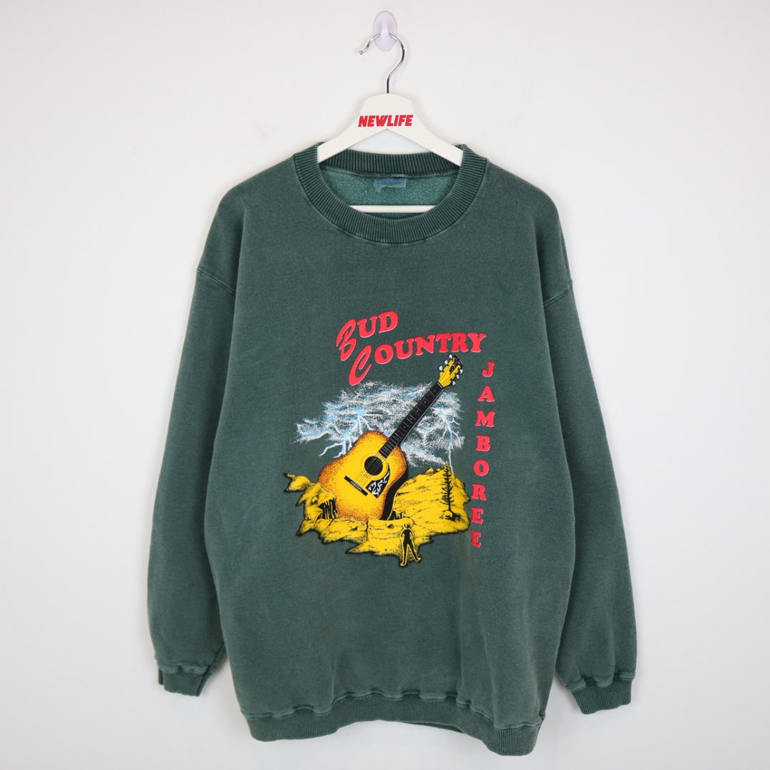 Vintage 90's Bud Country Jamboree Crewneck - L-NEWLIFE Clothing