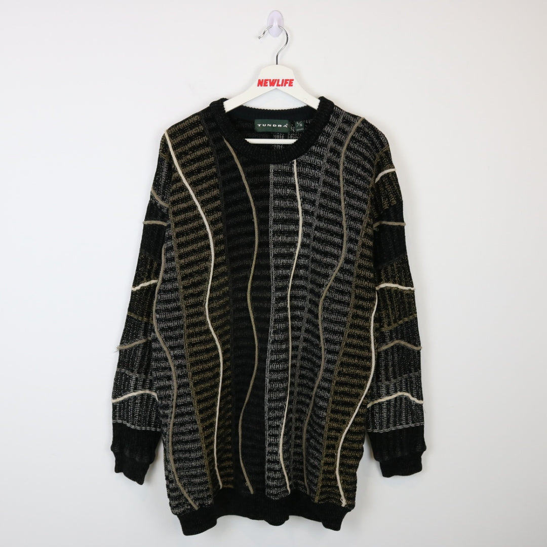 Vintage 90's Tundra Textured Knit Sweater - L-NEWLIFE Clothing