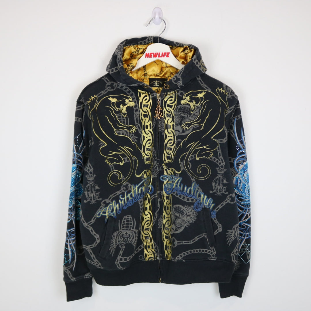 Vintage Y2K Christian Audigier Zip Up Hoodie - M-NEWLIFE Clothing