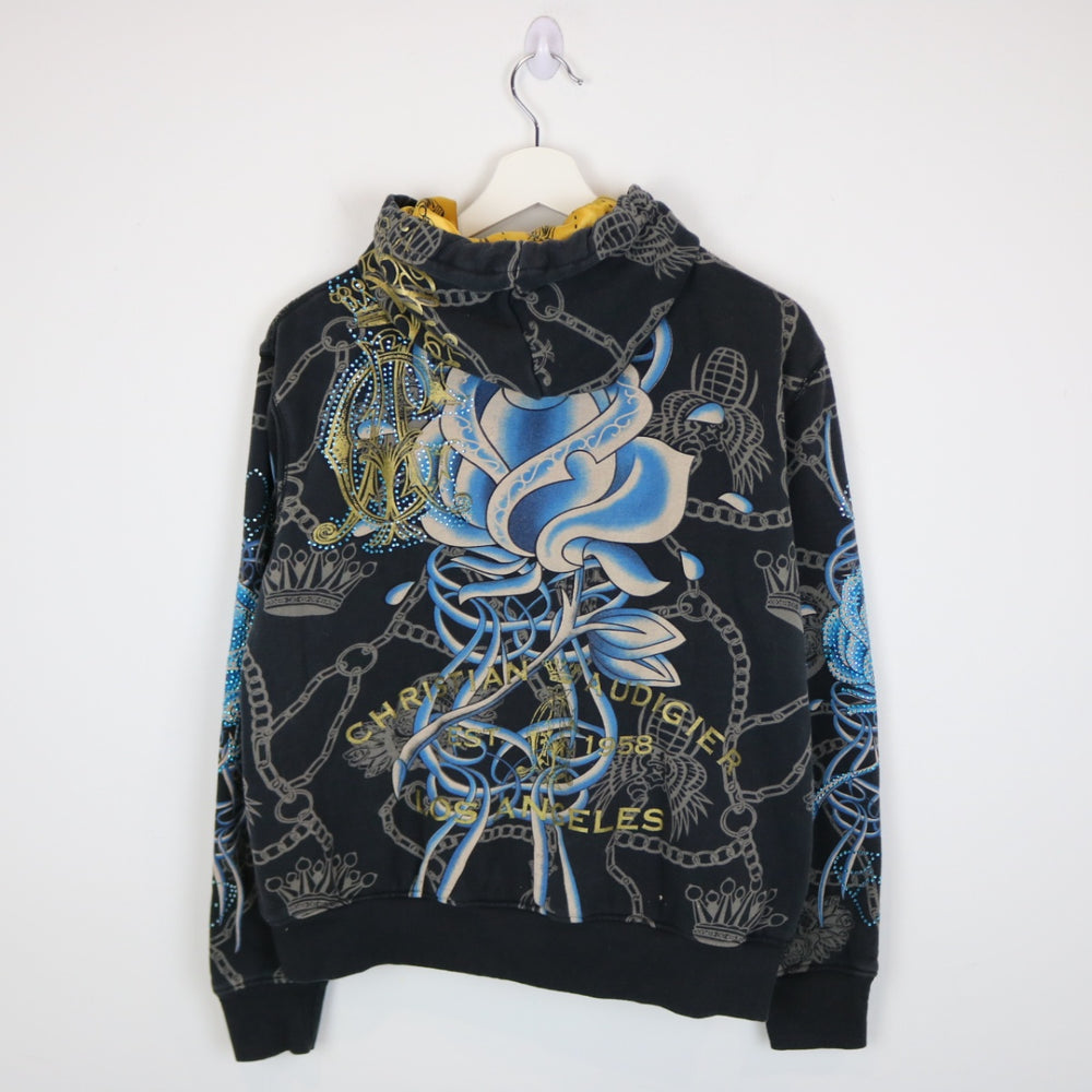 Vintage Y2K Christian Audigier Zip Up Hoodie - M-NEWLIFE Clothing