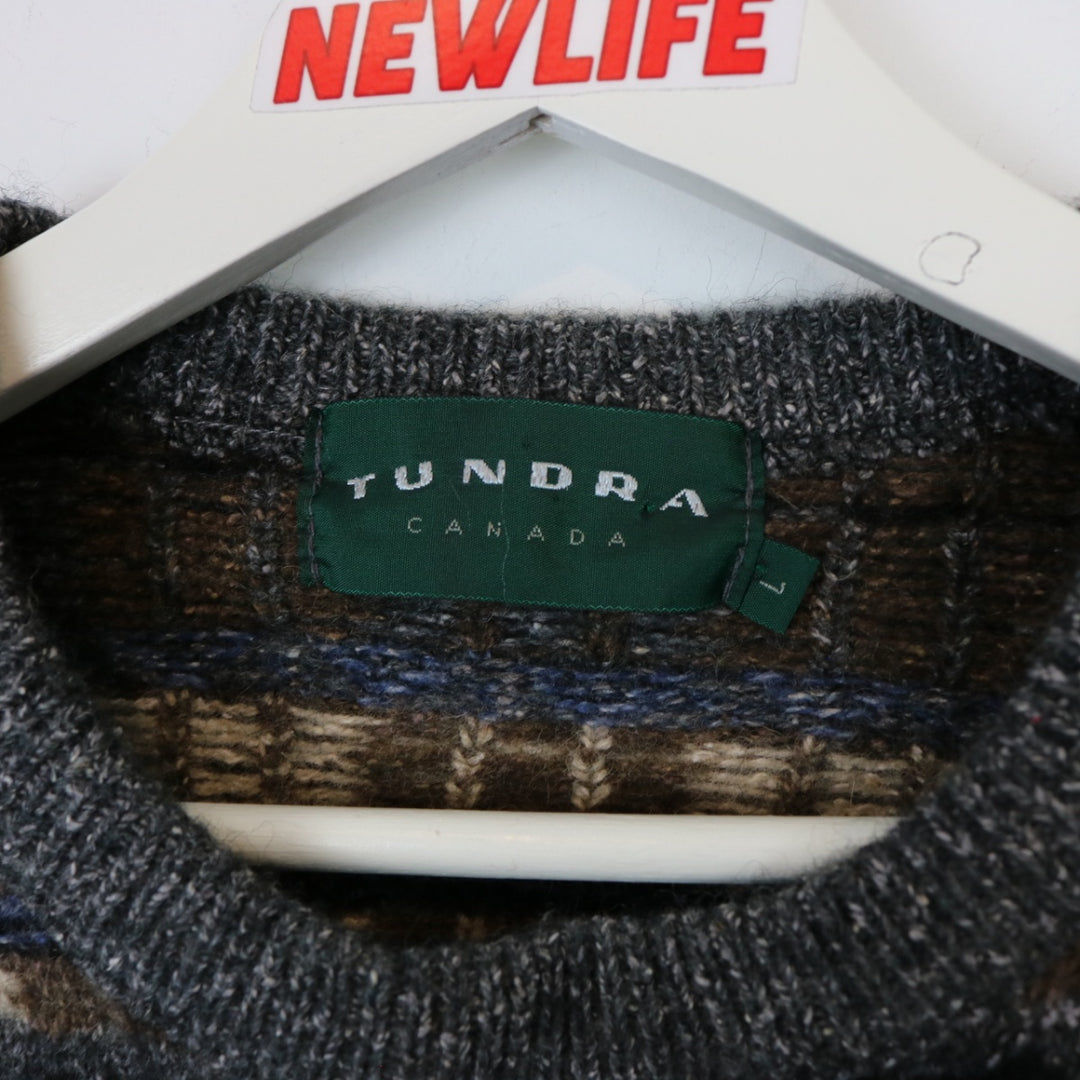 Vintage 90's Tundra Patterned Wool Knit Sweater - M-NEWLIFE Clothing