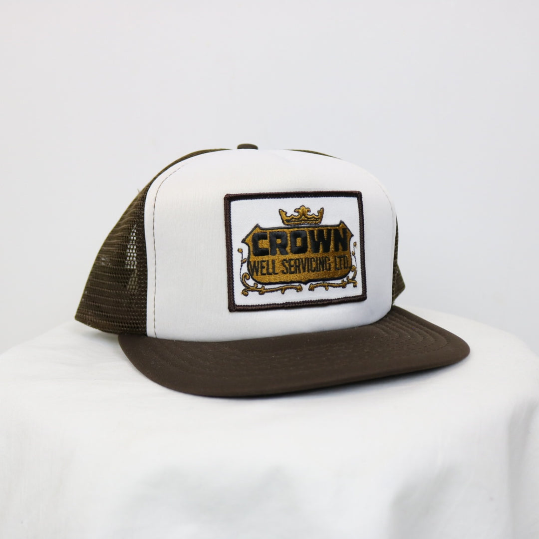 Vintage 80's Crown Well Servicing Trucker Hat - OS-NEWLIFE Clothing