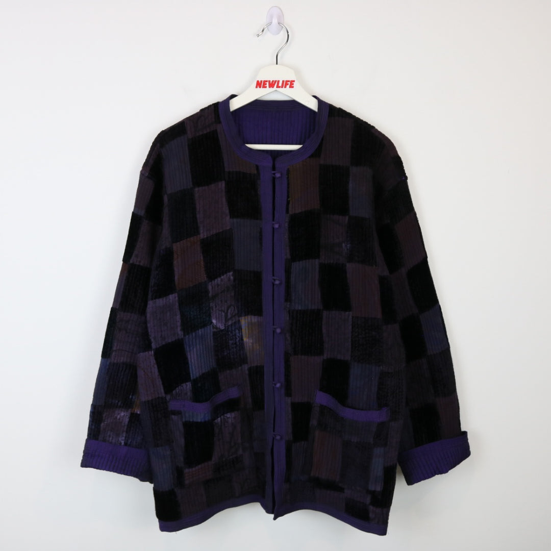 Vintage 80's Cosmos Patchwork Quilted Reversible Jacket - L-NEWLIFE Clothing