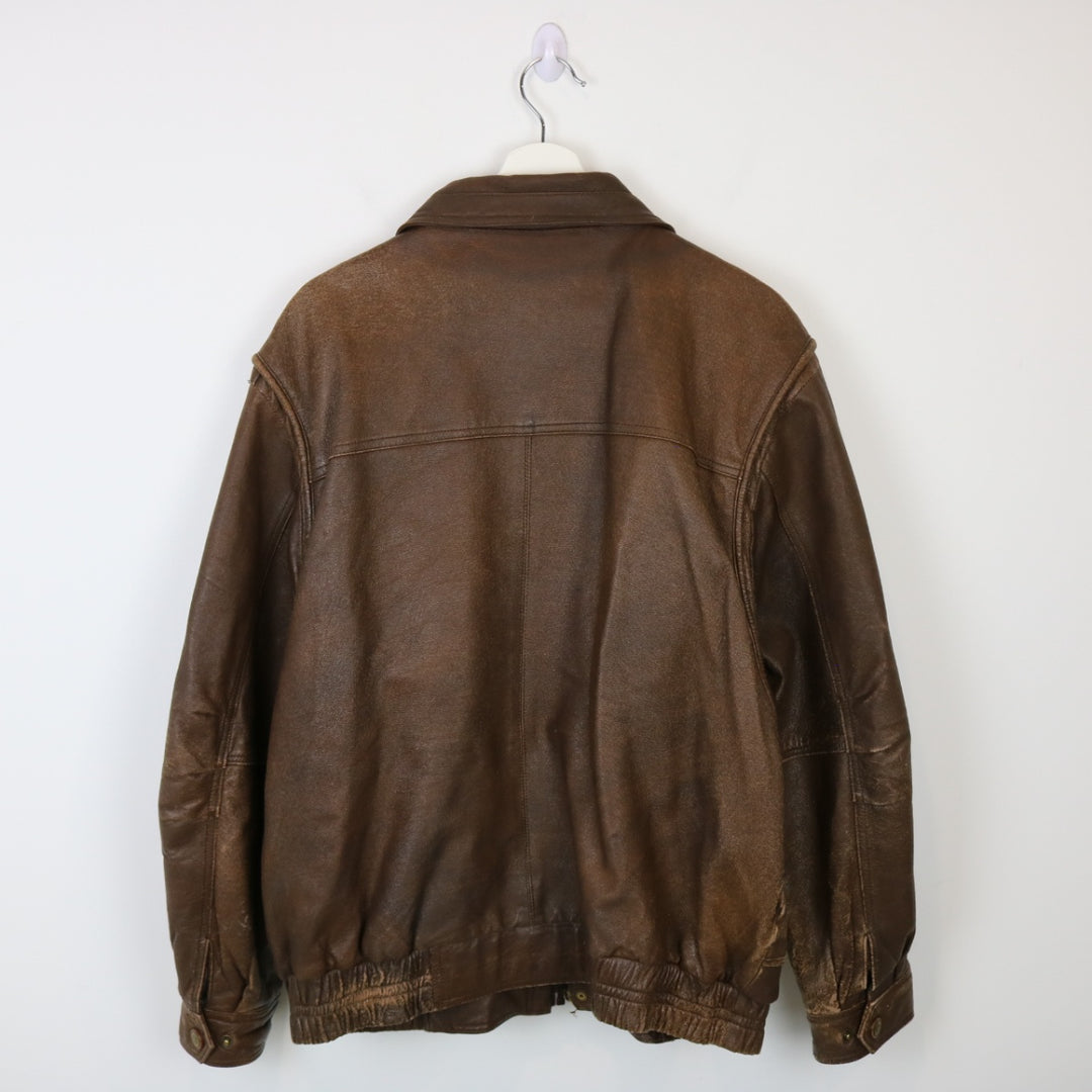 Vintage 80's R&R Leather Jacket - L-NEWLIFE Clothing